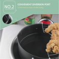 thumbnail image 4 of Non-Stick Deep Fryer Pan Mini Fry pan Japanese Fryer Pot Cookware 20CM Binaural with Drip Rack, 4 of 7