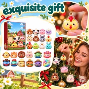 Mystery Dumpling Blind Box Keychain with Farm Animal Design 24-Pack Multicolor for Holiday Gift Keychain Charms