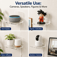 thumbnail image 6 of Generic Acrylic Floating Wall Shelf Set of 3, No Drill for Cameras & Speakers, with Cable Clips & Tapes, Clear, 6 of 7