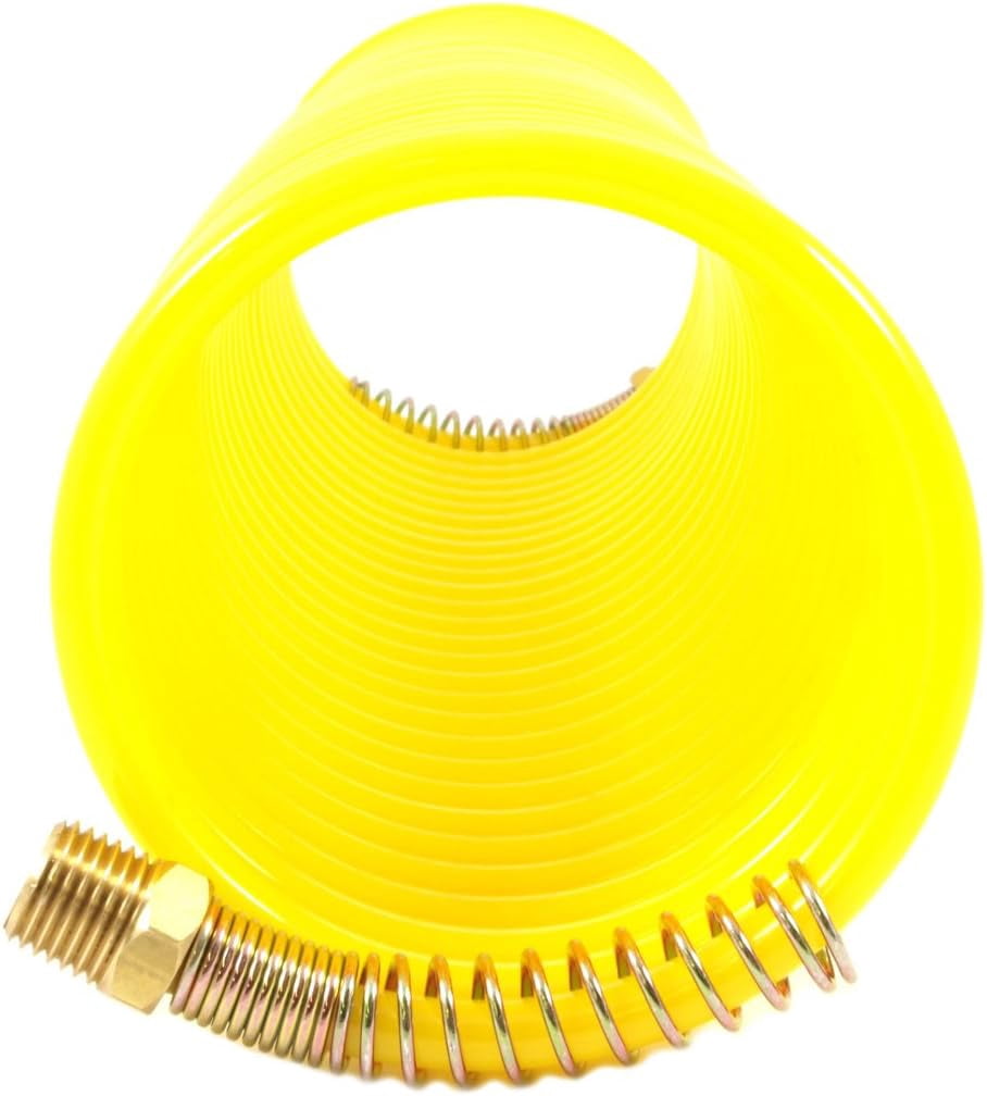 Forney Industries 75418 Recoil Air Hose, Yellow - 0.25 in. x 25 ft.