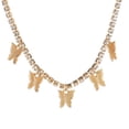 thumbnail image 1 of Collar con colgante de oro rosa para mujer, cadena para suéter, regalo para dama, collar con colgante, 1 of 3