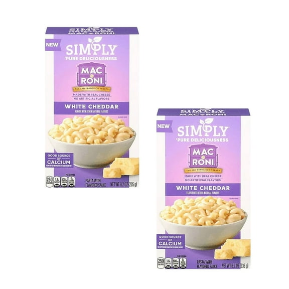 Roni 2-Pack Mac A Roni Pasta, White Cheddar Flavored Sauce, 8.2 Oz