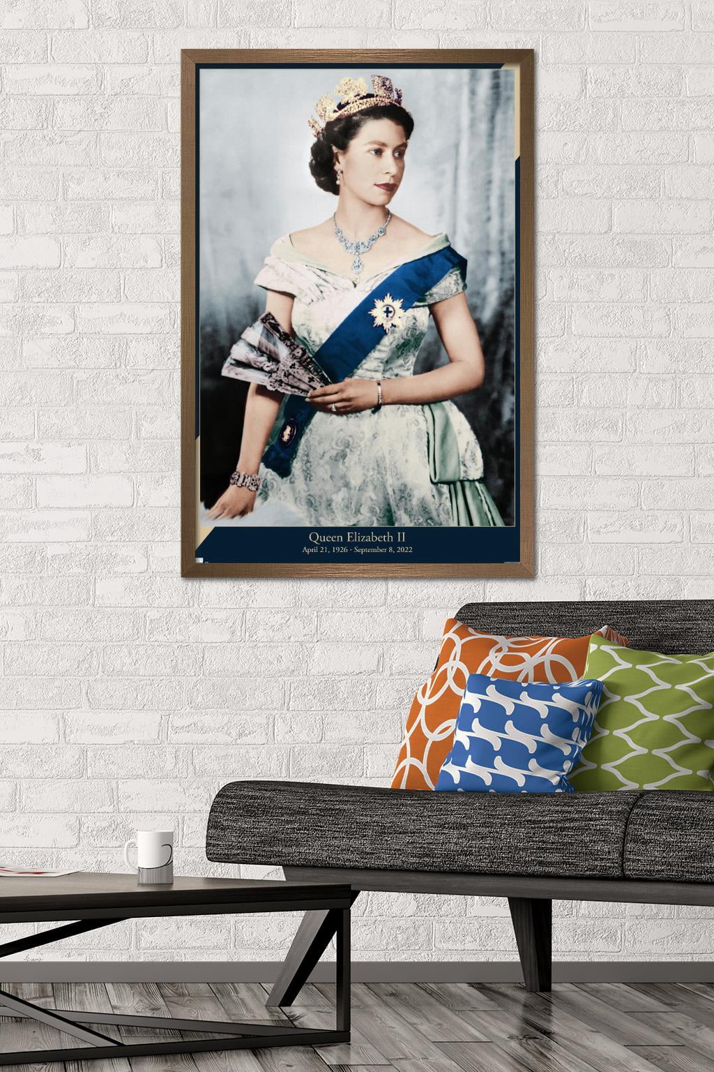 Queen Elizabeth II - Queen Wall Poster, 22.375" x 34" Framed
