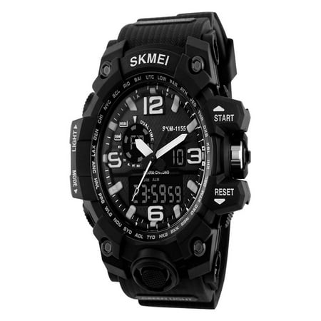 SKMEI New Design Luxury Brand LED Military Waterproof Wristwatch Fashion Sport Super Cool Men's Quartz Analog Digital Watch Man Sports Watches for Running and