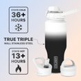 thumbnail image 2 of Botella de Agua The Coldest Sports 1L con 3 Tapas de Acero Inoxidable, 2 of 6