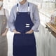 thumbnail image 5 of Delantal de lona con correa ajustable y bolsillos grandes, impermeable, para cocina y chef. Azul, 5 of 8