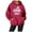 Red, variant on Wang6 Letter Pirnted Hoodies for Womens Plus Size"Class of 2026"Printed Hooded Sweatshirts Trendy Drawstrings Long Sleeve V Neck Loose Fit Tops with Pockets Red XL