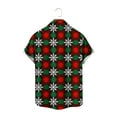 thumbnail image 4 of Blusa y camisa de manga corta con cuello vuelto para hombre, blusa informal de moda con cuello vuelto, blusa estampada de manga corta con botones, blusa de poliéster para hombre, 4 of 5