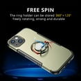 thumbnail image 4 of FIEWESEY for iPhone 13 6.1 Inch Case, Anti-Scratch Shockproof Case 360 Degree Rotation Finger Ring Holder Kickstand [Work with Magnetic Car Mount] for iPhone 13 6.1 Inch(Gold), 4 of 7