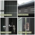 thumbnail image 2 of Garden Sheds Backyard Storage Shed with Sloping Roof Galvanized Steel Frame Outdoor Garden Shed Metal Utility Tool Storage Room with Latches and Lockable Door for Balcony (5x3ft, Dark Gray),Outdoor S, 2 of 5