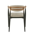 thumbnail image 6 of Weston Home Yuma Mid-Century Modern Dining Chair with Two-Tone Amber Dust & Black Finish, Light Beige (Set of 2), 6 of 7