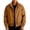 Brown-#001, variant on Men's Lightweight Bomber Jacket Casual Stand Collar Zip Up Soft Outerwear with Side Pockets Fall Winter Fashion Jackets,Khaki M
