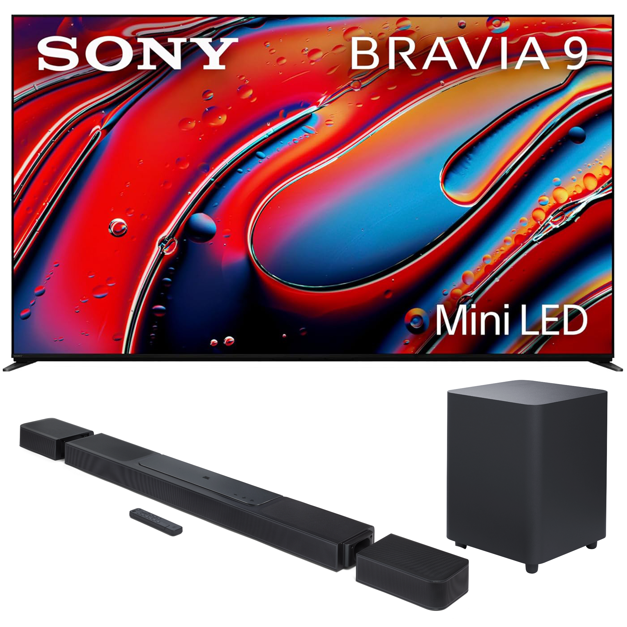 Sony K65XR90 65 Inch XR90 Series Bravia Mini LED HDR QLED 4K Google TV with a JBL BAR-1300X 11.1.4ch Soundbar and Subwoofer with Surround Speakers (2024)