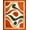 Orange Green, Pattern 6, variant on ODIKA Orange Swirl Burnt Abstract Vintage Distressed Wavy Ribbon Creamy for Home Office, Gaming Room, Under Desk, Non-Slip Chair-Friendly
