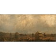 thumbnail image 2 of Heade, Martin Johnson 24x14 Black Ornate Wood Framed with Double Matting Museum Art Print Titled - High Tide on the Marshes, 2 of 4