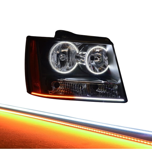 Flashtech 3528 SMD Flex 16 Inch Strip LED Lighting - Dual Color Switchback White Amber