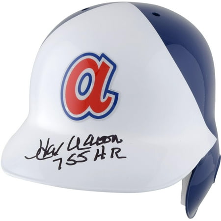- Hank Aaron Atlanta Braves Autographed Throwback Replica Batting Helmet with