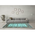 thumbnail image 3 of Ahgly Company Indoor Rectangle Abstract Light Blue Modern Area Rugs, 5' x 8', 3 of 4