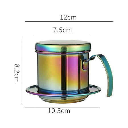 

Leke Vietnamese Coffee Filter Mesh Drip Stainless Steel Coffee Maker Moka Dripper Pot