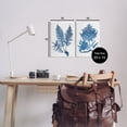 thumbnail image 3 of Stupell Industries Bold Blue Ferns Woodland Nature Botanical & Floral Painting Unframed Art Print Wall Art, Set of 2, 3 of 7