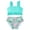 Green, variant on Girl's Swimsuits 2 Pcs Floral Print Separates Tankini Youth Summer Pool Kids Beachwear