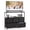 Black, variant on CONCETTA Dresser TV Stand for 45" TV with 5 Fabric Drawers, Sturdy Dresser for Bedroom with Wood Open Shelves, Dressers & Chest of Drawers for Living Room, Entryway, Closet, Black