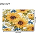 thumbnail image 2 of GZHJMY Bathroom Rug Vintage Sunflower Soft and Absorbent Bathroom Carpet Non-Slip Machine Washable Plush Bath Floor Rug Door Mat for Bathtubs, Toilet,Kitchen, 16x24 in Carpet Runner, 2 of 6