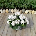 thumbnail image 5 of 4 Packs Artificial Flowers for Outdoor 14'' Red Geranium Silk Flowers UV Resistant Garden Plants Bush Faux Flowers for Home Wedding Kitchen Table Centerpieces Grave Cemetary Vase Decor, 5 of 5
