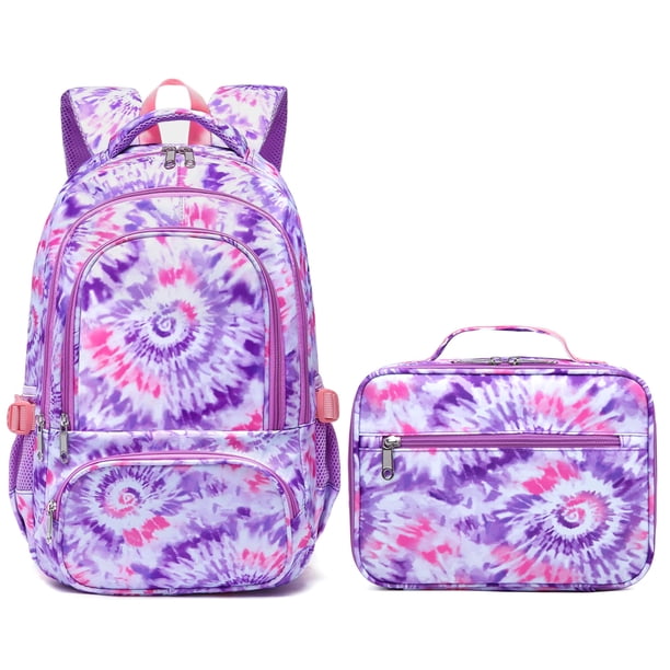 Mochila BLUEFAIRY para niñas de primaria de 17 años con lonchera
