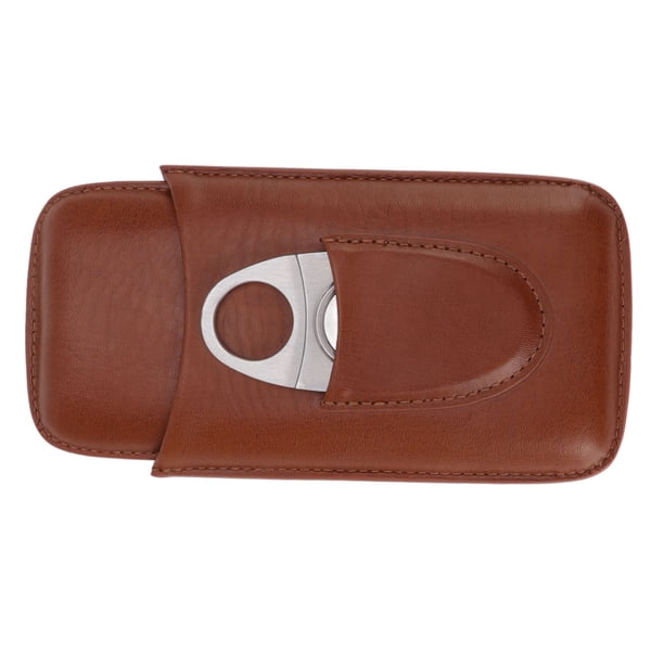 Caja De Cuero De Cigarro, Portavasos Portátiles De Cuero Portátil Elegante Sin Sabor Resistente Al Desgaste Para Al Aire Libre