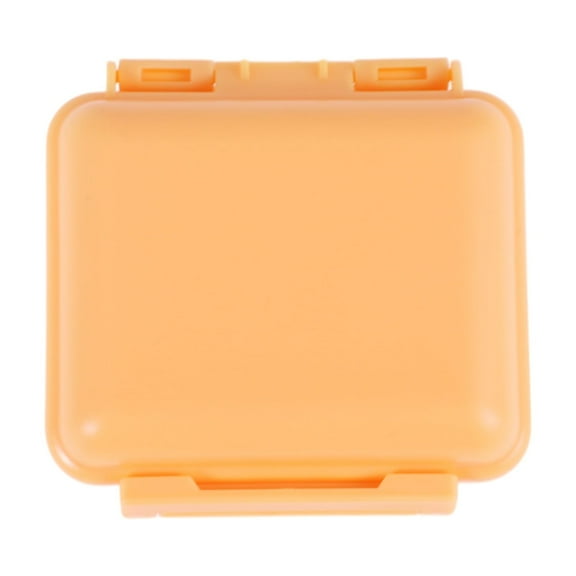 Unique Bargains 1 Pc 6 Grids Independent Double Layer Pill Case Detachable for Travel Orange