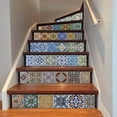 thumbnail image 2 of Peel and Stick Tile Backsplash Stair Riser Decals DIY Tile Decals Mexican Traditio pvc9879, 2 of 5