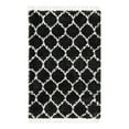 thumbnail image 3 of Unique Loom Hygge Shag Collection Area Rug - Trellis (4' x 6' Rectangle Black and White), 3 of 7