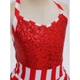 thumbnail image 6 of TTAO Kids Christmas Dance Leotard Tutu Dress Girls Sequins Santa Claus Dress Xmas Elf Sleeveless Bodysuit Jumpsuit Red 12, 6 of 7