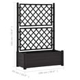 thumbnail image 4 of vidaXL Garden Planter with Trellis 100x43x142 cm PP Anthracite, 4 of 4