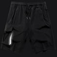 thumbnail image 4 of VERUGU Mens Shorts Quick Dry Shorts Drawstring Multi-pocket Training Hiking Pants Solid Athletic Shorts Sweatpants Black M, 4 of 8