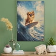thumbnail image 2 of Pekingese Dog Playing Surfboard Stretched Canvas Size 8x12 – Sports Dog, Perfect for Animal Lovers, Pekingese Dog Canvas, Surfboard Canvas Size Wall Art, 2 of 5