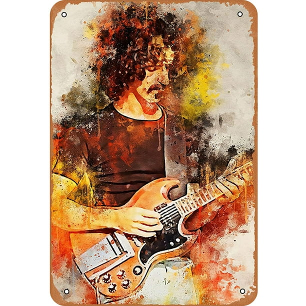 Hojalata Rectangular 20*30cm Plano Serie Personajes Del Guitarrista Frank Zappa (1)