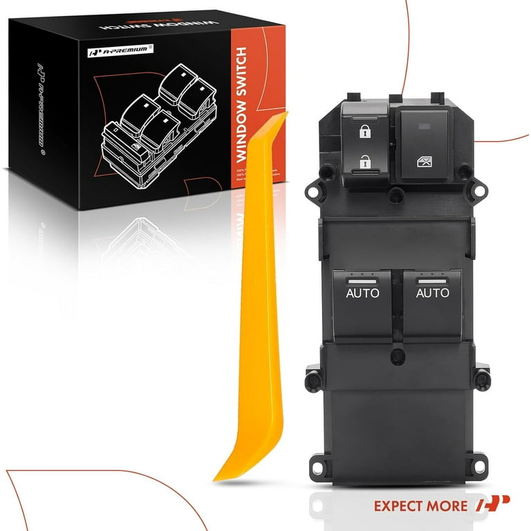 Passenger Side Power Window Switch For 2008 2009 2010 2011 2012 Hond Accord Window Door Lock Switch Front Right Control Button 35760TA0A01 1S13128 DWS450