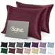 thumbnail image 1 of Bare Home Juego de Fundas de Almohada de Satén Fundas de Almohada de Lujo, Suaves y Lisas, Transpirables, Cierre Tipo sobre, Estándar, Burdeos, 1 of 8