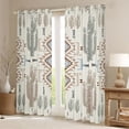 thumbnail image 2 of Homewish Vintage Aztec Boho Black Out Curtains,Rustic Farmhouse Cabin Curtains Pack of 2 (42x63 Each),Bohemain Tribal Bedroom Curtains For Adults,Luxury Bedroom Decor, 2 of 6