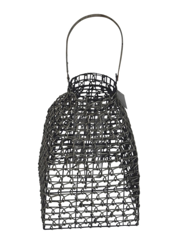 SageBrook Home Gray Rattan Lantern