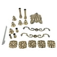 thumbnail image 2 of Candelabro vintage, exquisito candelabro de bronce brillante de lujo de 5 cabezas para velas para bodas, Navidad y Halloween, 65 cm/25,6 pulgadas, 2 of 15
