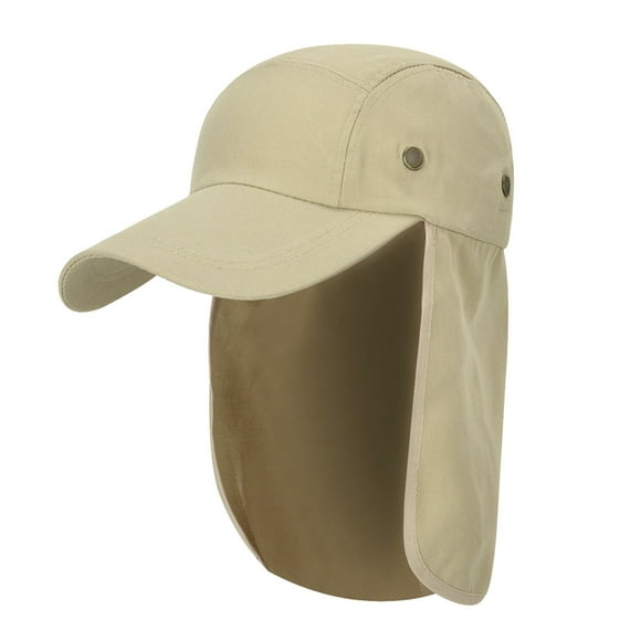 Men Sun Cap Wide Brim Fishing Sun Cap Hat With Neck Seat Belts for Work