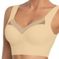thumbnail image 2 of TIWEKE Wireless Bras for Older Women – Soft & Full Coverage Fit (Beige,5XL), 2 of 6