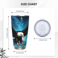 thumbnail image 4 of Rateoe Night Sky Forest Bald Eagle Printed Car Guy Gifts for Men Women Tumbler - 20oz/590ml Vacuum Insulated Stainless Steel Travel Tumbler Cups with Lid & Straw-Straw Two-piece Set, 4 of 8