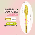 thumbnail image 2 of Pana 3/32" Gold Flame Shape Safety Nail Carbide Bit - Coarse Grit, 2 of 7