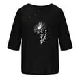 thumbnail image 4 of T-shirt Imprimé Mode pour Femmes Manches Courtes Blouse Col Rond Hauts Décontractés, 4 of 4
