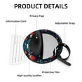 thumbnail image 4 of Love Set of 2pcs PU Leather Round Suitcase Tags with Privacy Cover and Name ID Tag - Ideal for Travel Luggage, Handbags, Backpacks, School Bags, 4 of 6