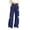 Navy, variant on Spazoro Girls Wide Leg Sweatpants with Pockets, Loose Fit Lace Bow Decor Pull On Solid Color Elastic Waist Casual Wide Leg Trousers Pink Size 11-12